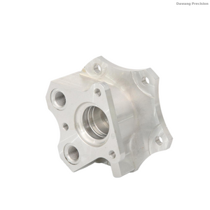 Adaptador de acoplamiento de brida en estrella de aluminio mecanizado CNC de precisi&oacute;n con orificio central y m&uacute;ltiples orificios roscados de alta precisi&oacute;n